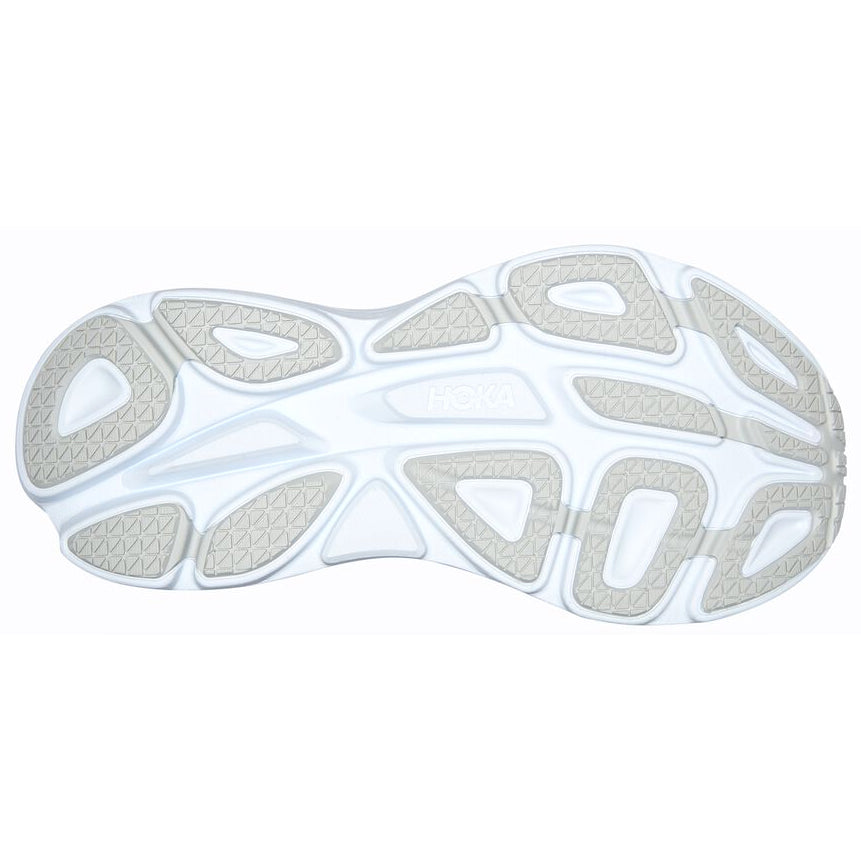 Hoka Women's Bondi 8 Wide Fit Running Shoes Harbor Mist / Lunar Rock - achilles heel