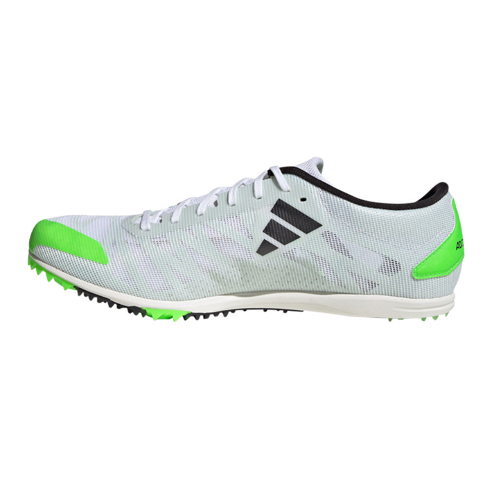 adidas Adizero XCS Running Spikes Cloud White / Night Metallic / Solar Green - achilles heel