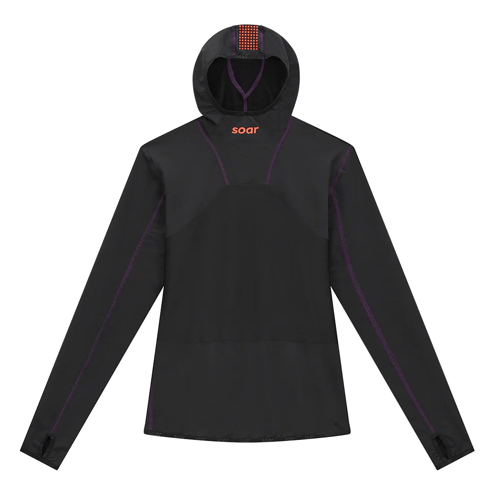 Soar Men's WoolTech Trail Top Black - achilles heel
