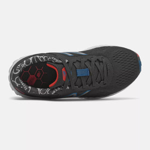New Balance Kids Arishi v2 Slip On Running Shoes Black / Blue - achilles heel
