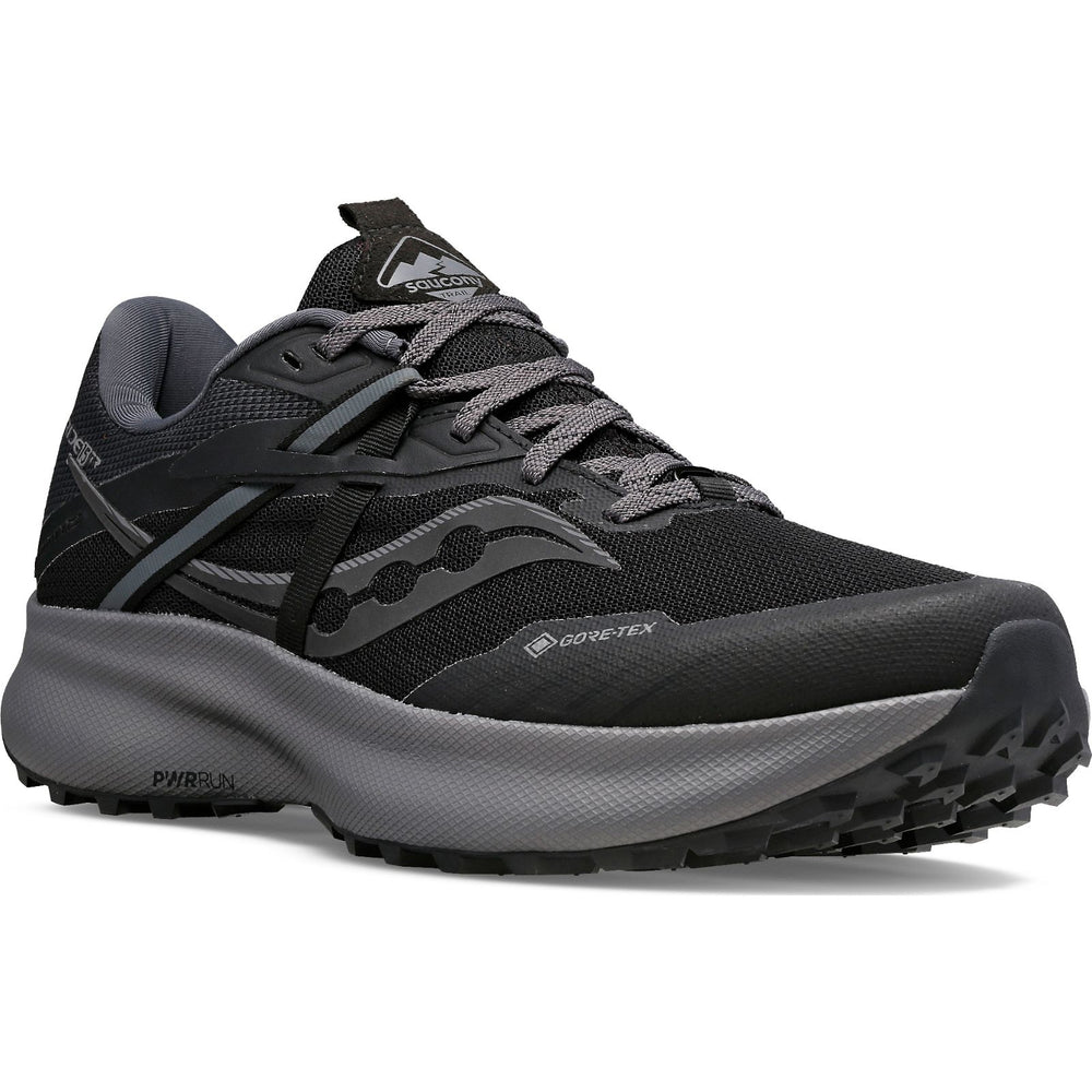 Saucony Women's Ride 15 TR GORE-TEX Trail Running Shoes Black / Charcoal - achilles heel