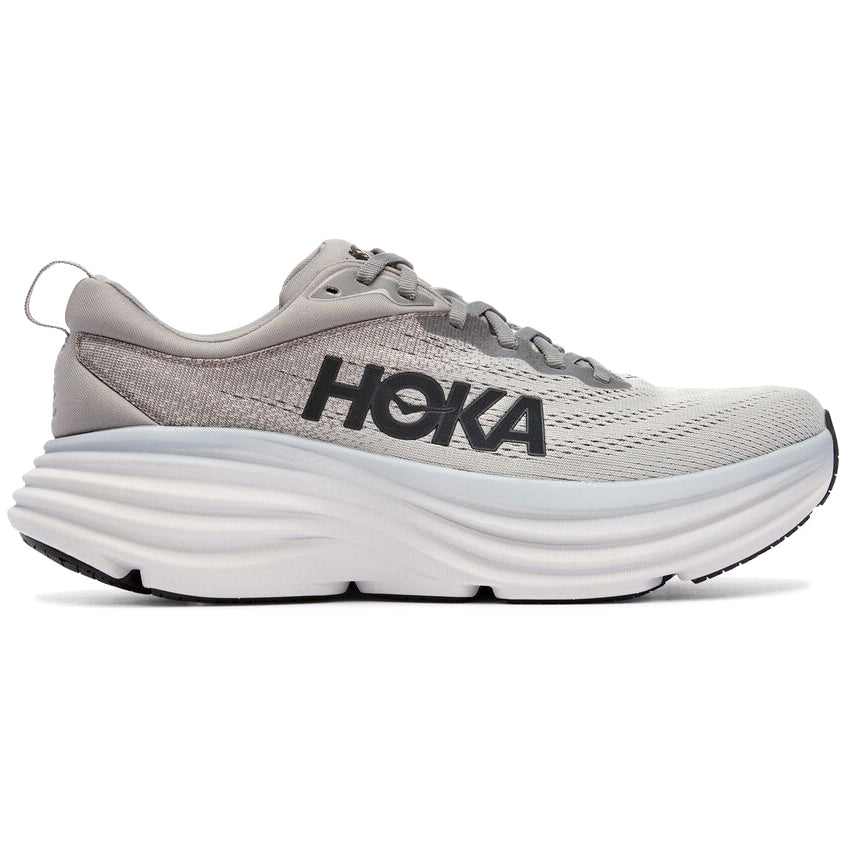 Hoka Men's Bondi 8 Running Shoes Sharkskin / Harbor Mist - achilles heel