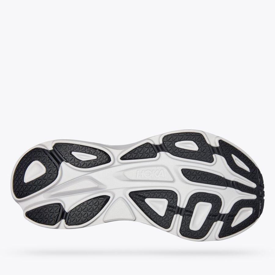 Hoka Men's Bondi 8 Running Shoes Sharkskin / Harbor Mist - achilles heel