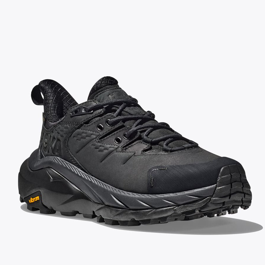 Hoka Women's Kaha 2 Low GORE-TEX Walking Shoes Black / Black - achilles heel