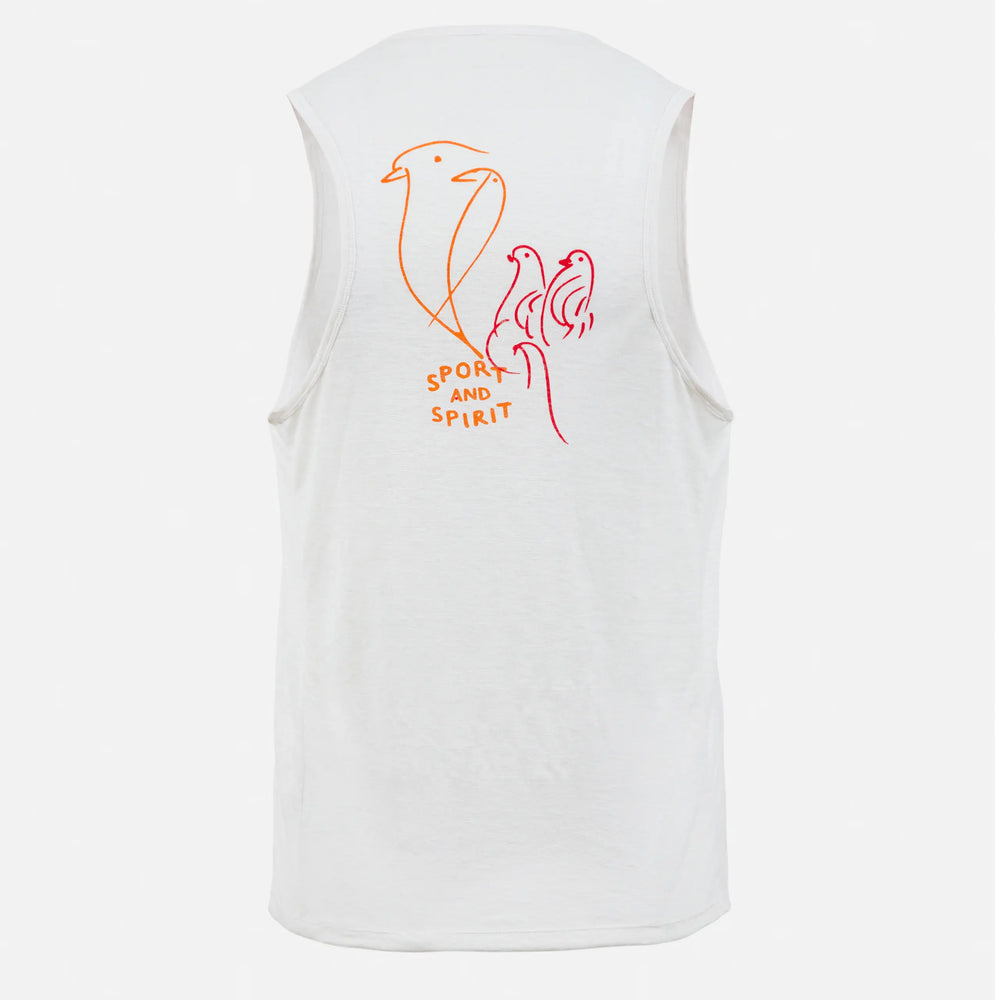 District Vision Men's Sukha Hemp Singlet White - achilles heel