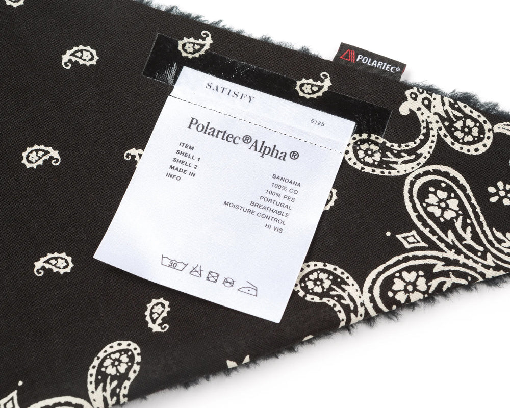 Satisfy Polartec Alpha Bandana Black - achilles heel