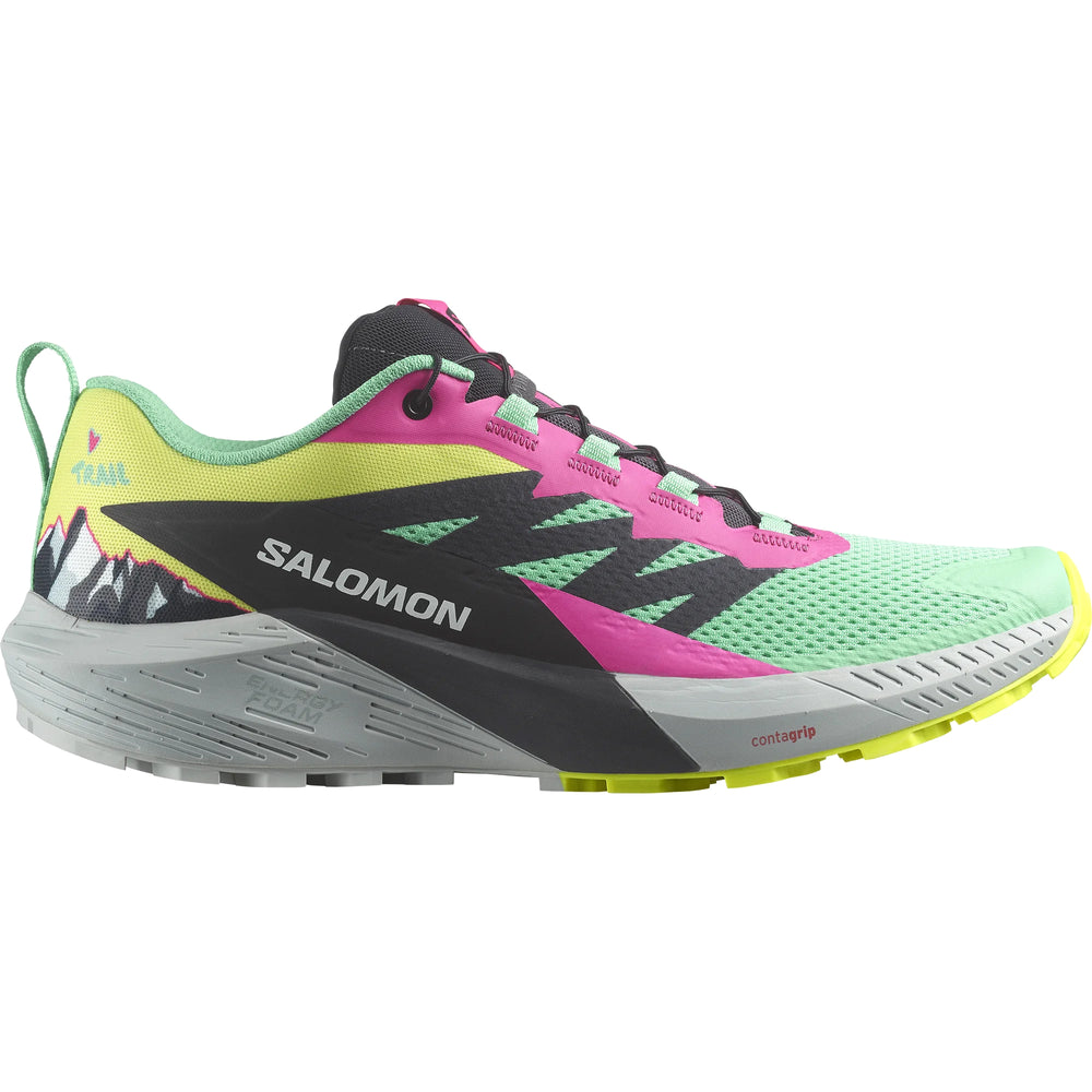 Salomon Sense Ride 5 Martina LTD Trail Running Shoes Biscay Green / Phantom / Pink Glow - achilles heel