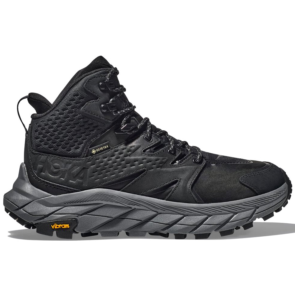 Hoka Women's Anacapa Mid GORE-TEX Walking Boots Black / Black - achilles heel