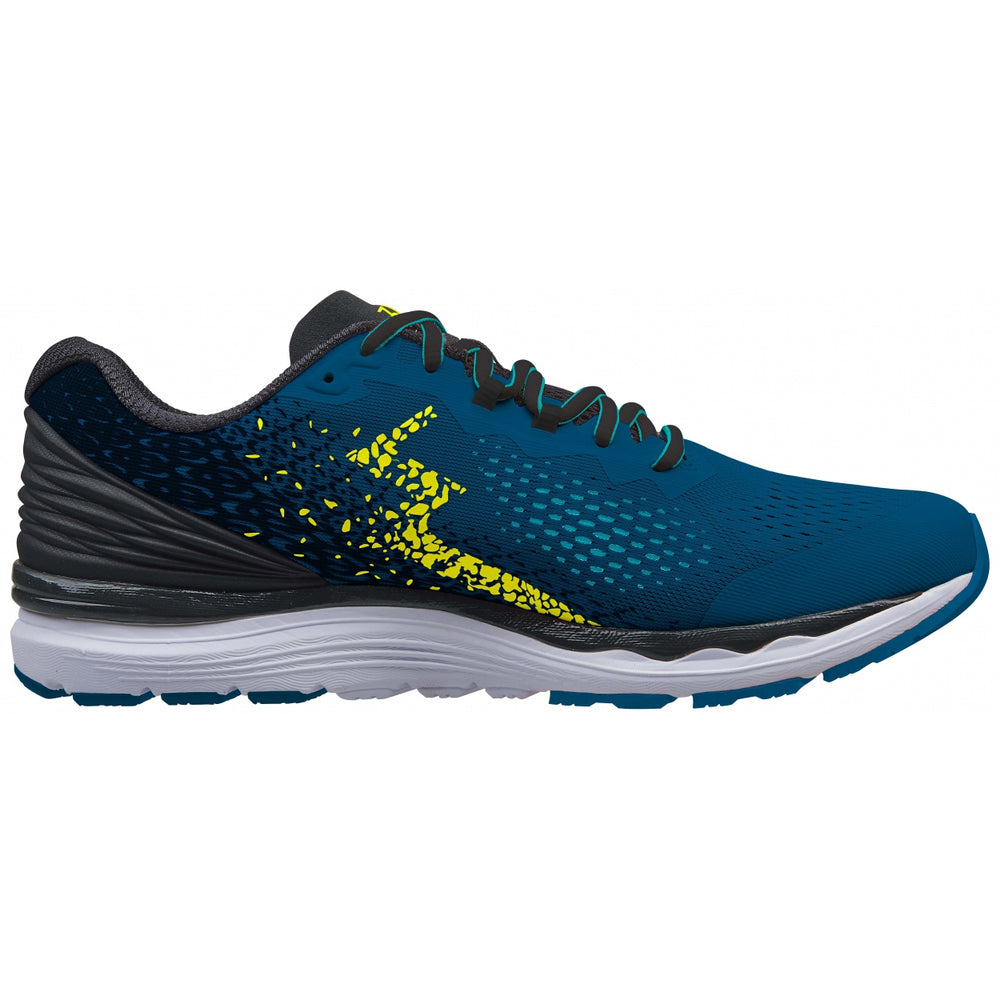 361 Degrees Men's Meraki 3 Running Shoes Mkyonos Blue / Black - achilles heel