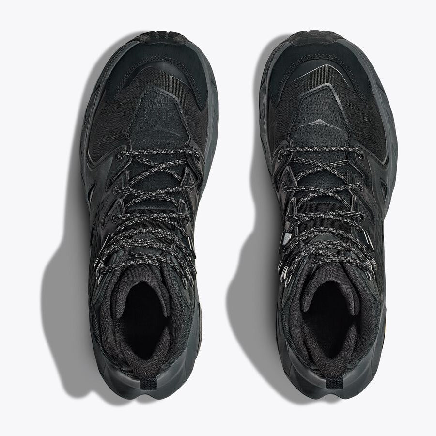 Hoka Women's Anacapa Mid GORE-TEX Walking Boots Black / Black - achilles heel