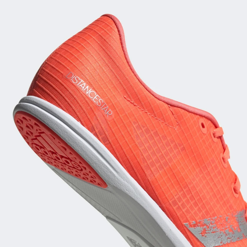 adidas Women's Distancestar Running Spikes Coral - achilles heel