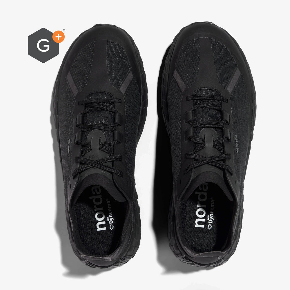 norda Men's 001 G+ Graphene Trail Running Shoes Stealth Black - achilles heel