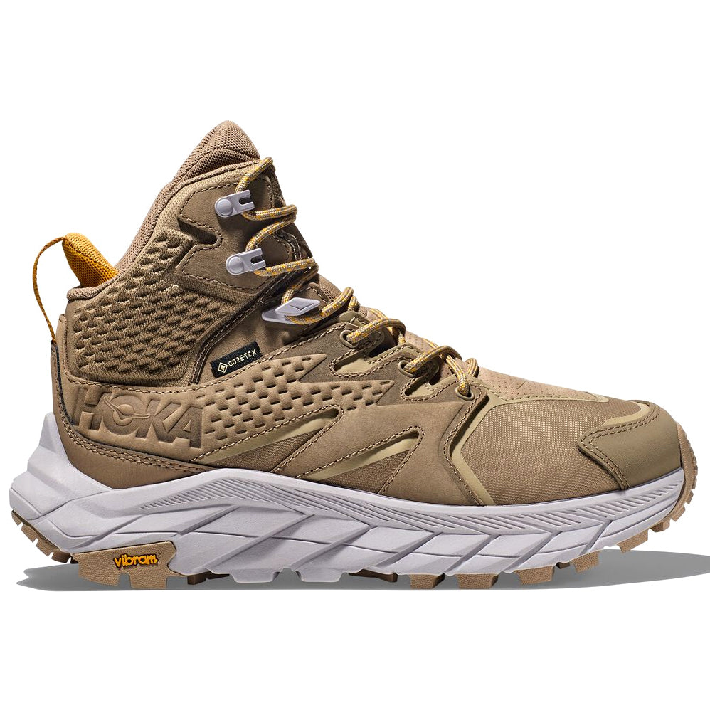 Hoka Women's Anacapa Mid GORE-TEX Walking Shoes Dune / Lilac Marble - achilles heel