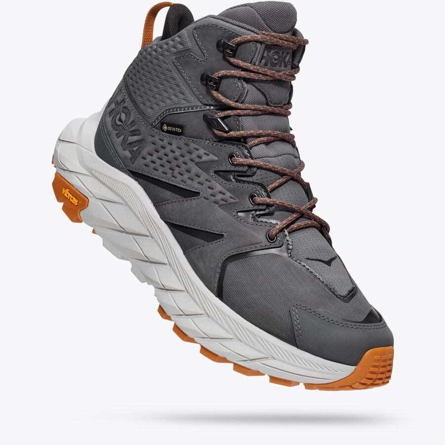 Hoka Men's Anacapa Mid GORE-TEX Walking Boots Castle Rock / Harbor Mist - achilles heel