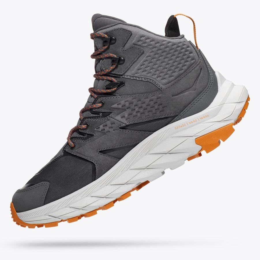 Hoka Men's Anacapa Mid GORE-TEX Walking Boots Castle Rock / Harbor Mist - Achilles Heel