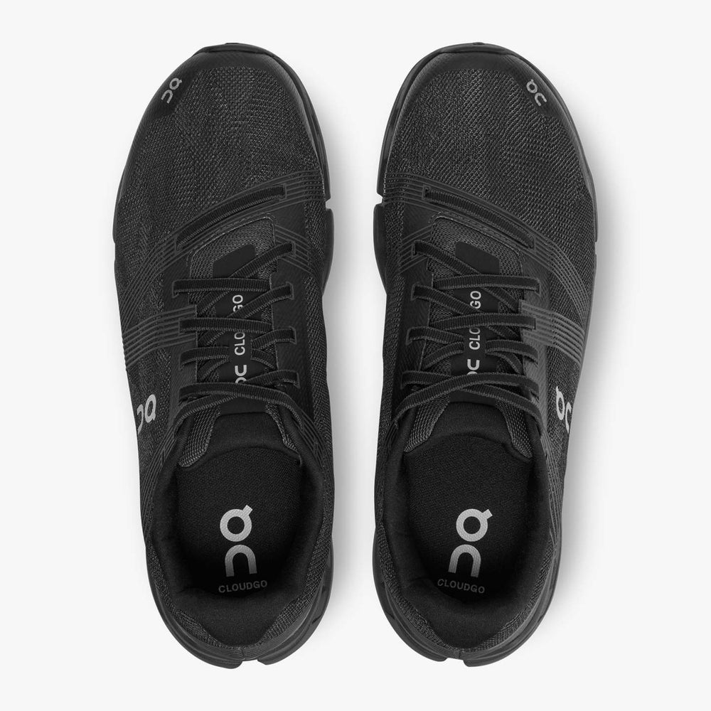 On Women's Cloudgo Wide Fit Running Shoes Black / Eclipse - achilles heel