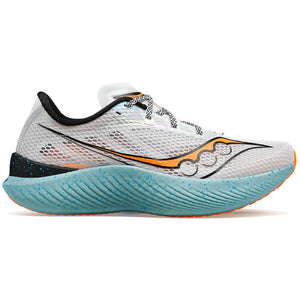 Saucony Men's Endorphin Pro 3 Running Shoes Fog / Vizorange - achilles heel