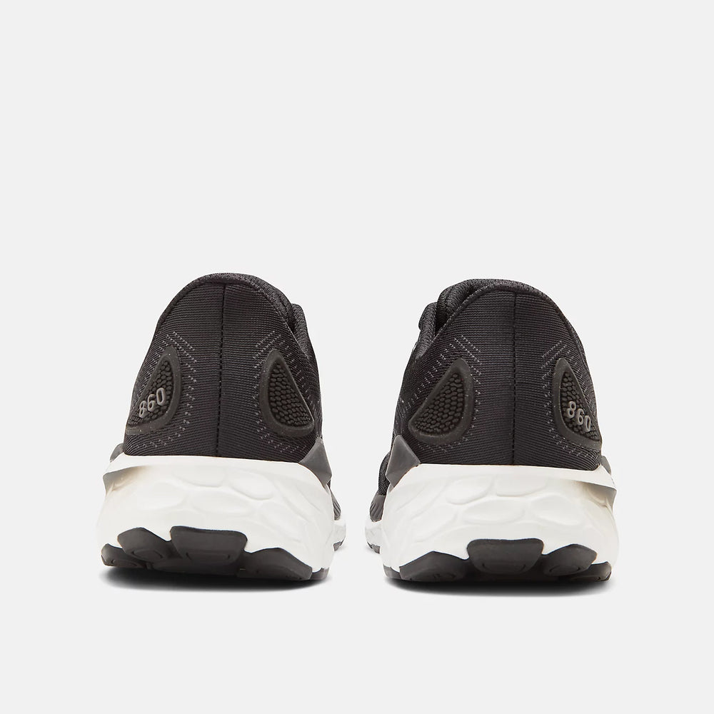 New Balance Men's 860v13 Wide Fit Running Shoes  Black / White  / Magnet - achilles heel