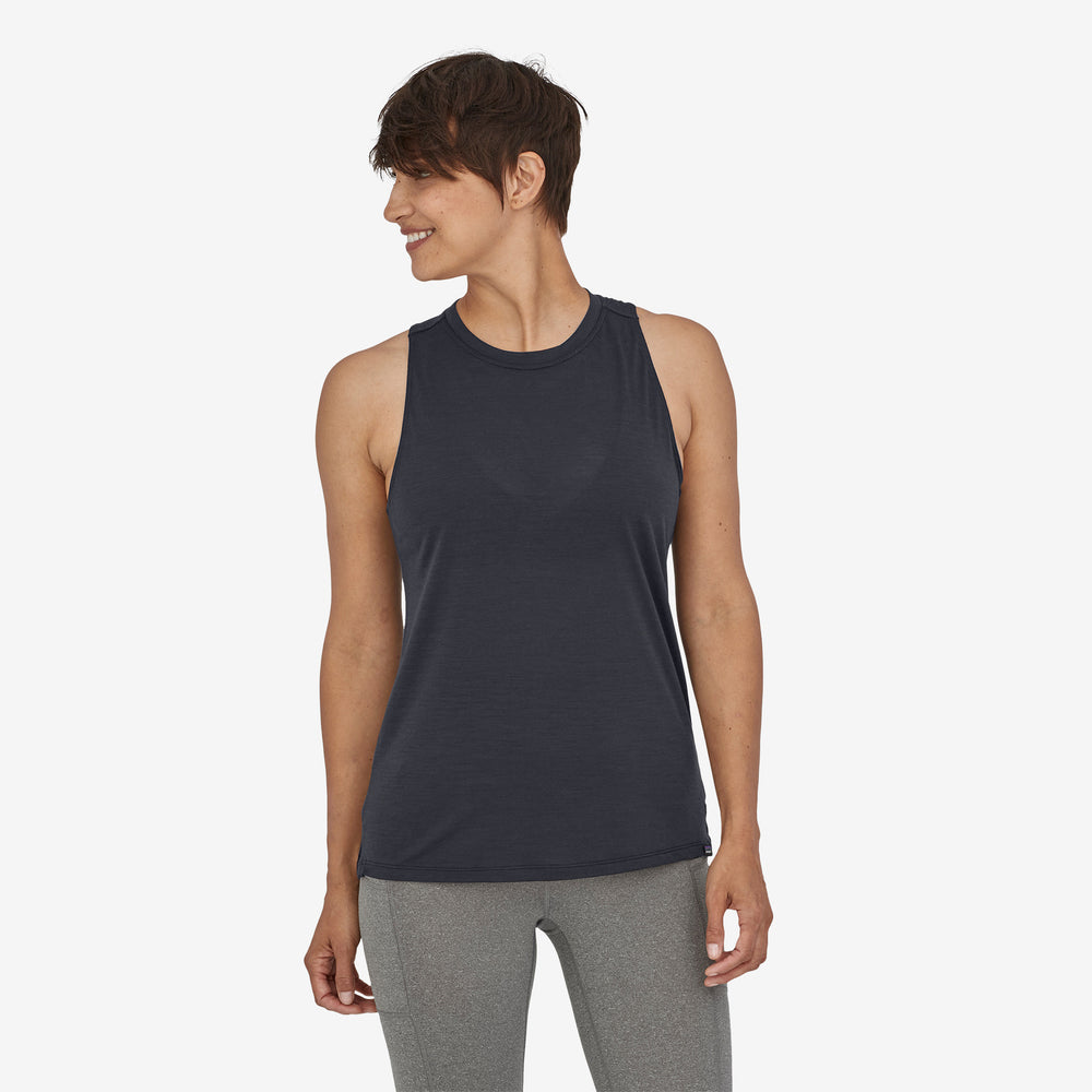 Patagonia Women's Capilene Cool Merino Tank Black - achilles heel