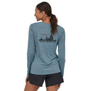 Patagonia Women's Capilene Cool Daily Graphic Top Light Plume Grey X-Dye - achilles heel