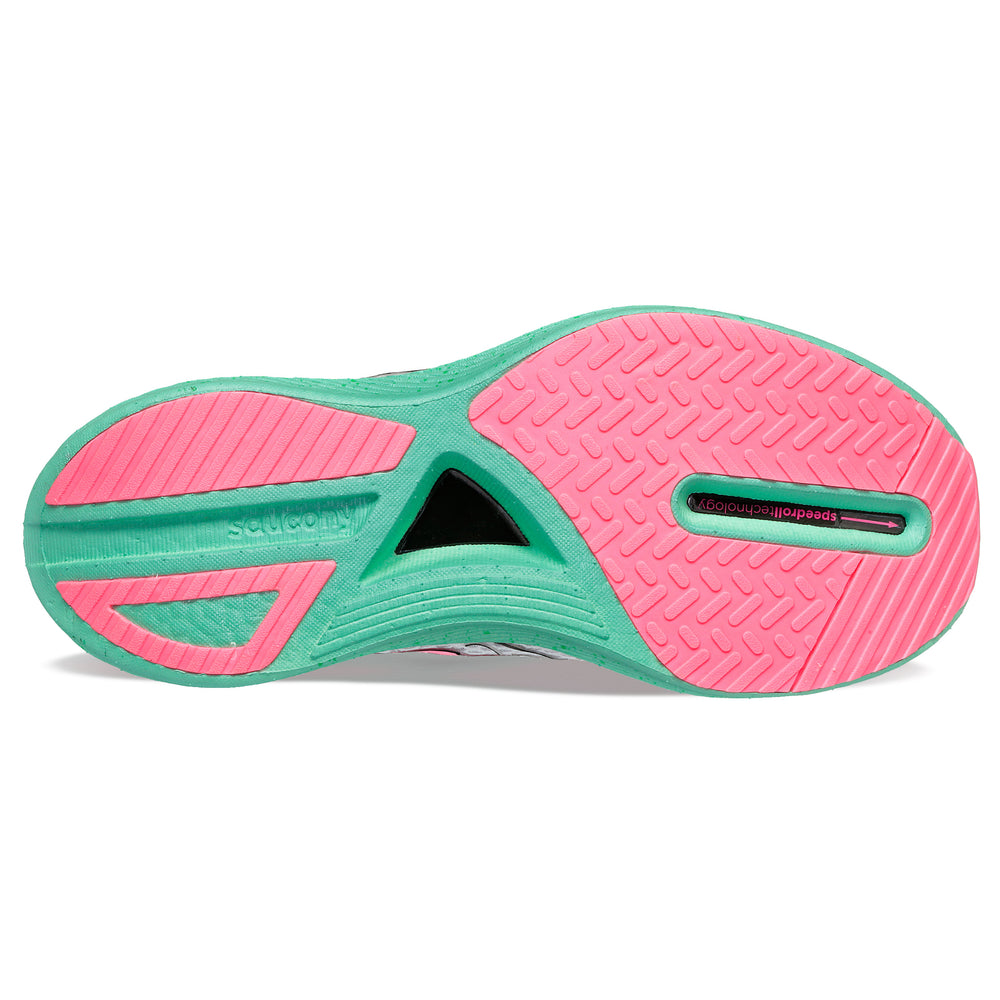 Saucony Women's Endorphin Pro 3 Running Shoes Fog / Vizpink - achilles heel