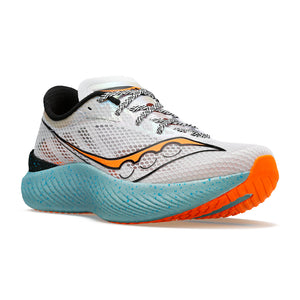 Saucony Men's Endorphin Pro 3 Running Shoes Fog / Vizorange - achilles heel