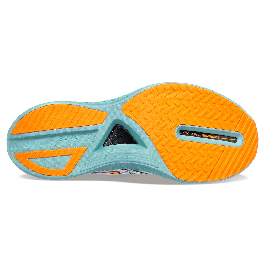 Saucony Men's Endorphin Pro 3 Running Shoes Fog / Vizorange - achilles heel