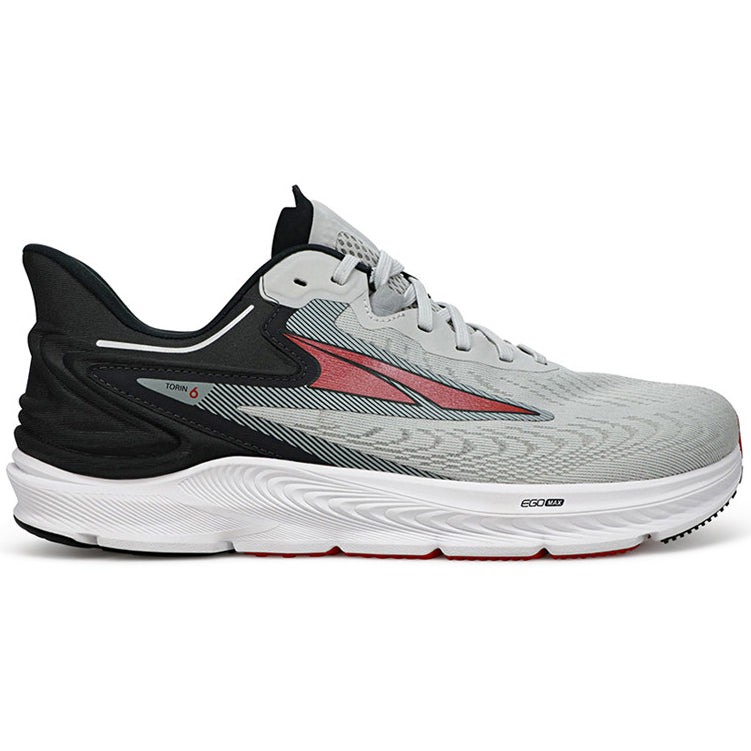 Altra Men's Torin 6 Running Shoes Grey / Red - achilles heel