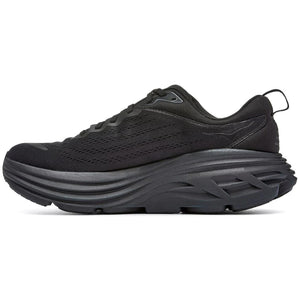 Hoka Men's Bondi 8 Wide Fit Running Shoes Black / Black - achilles heel