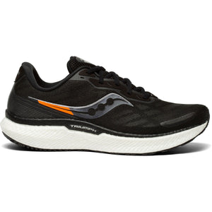 Saucony Men's Triumph 19 Running Shoes Black / White - achilles heel
