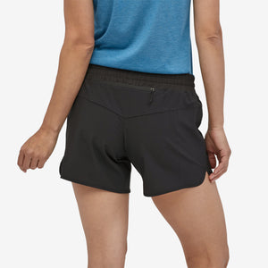 Patagonia Women's Nine Trails 6 Inch Shorts Black - achilles heel