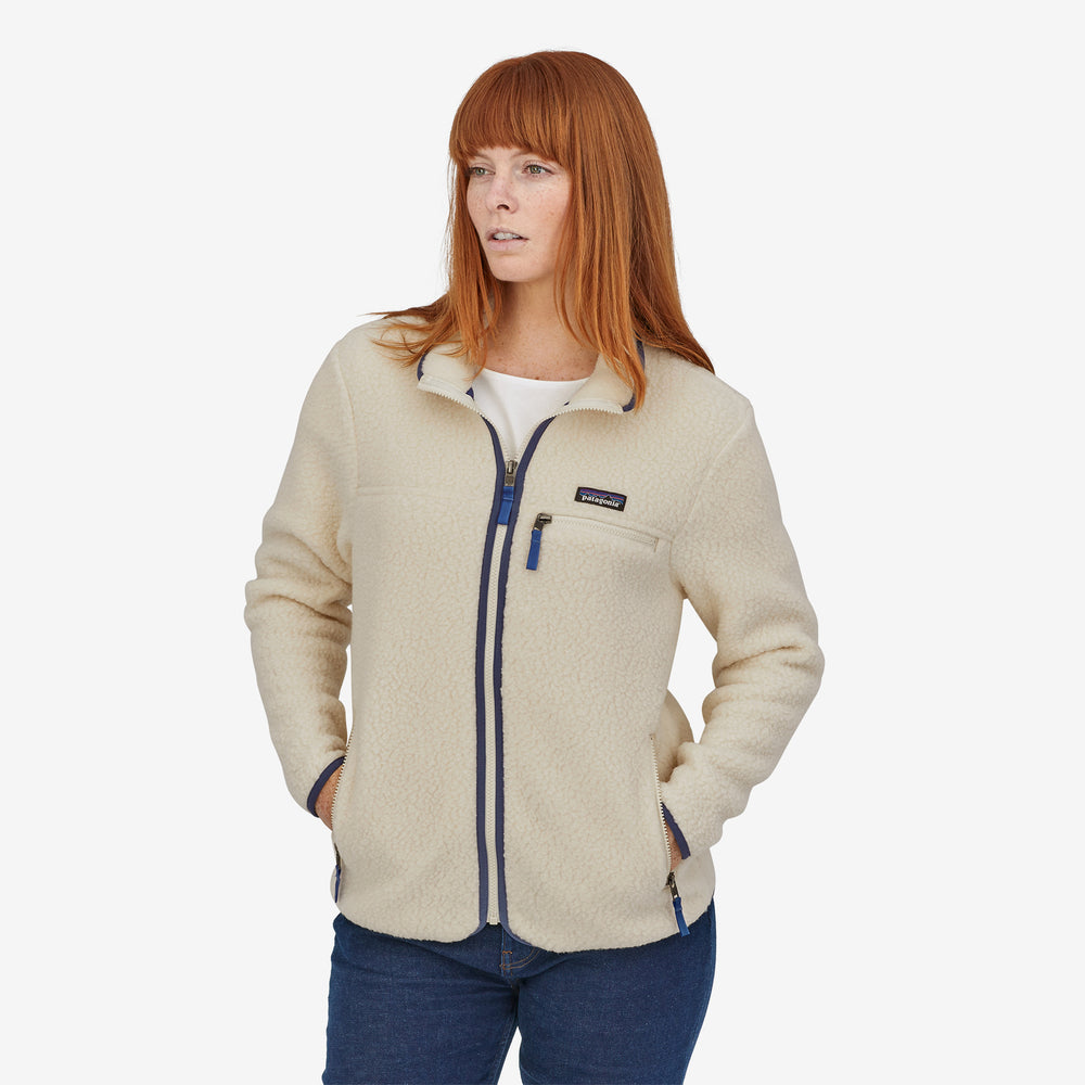 Patagonia Women's Retro Pile Fleece Jacket Natural - achilles heel