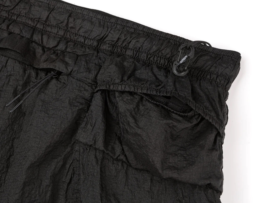 Satisfy Rippy 3 Inch Trail Shorts Black - achilles heel