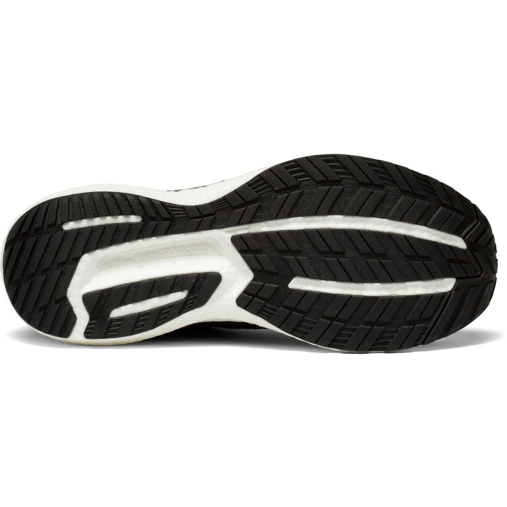 Saucony Men's Triumph 19 Running Shoes Black / White - achilles heel