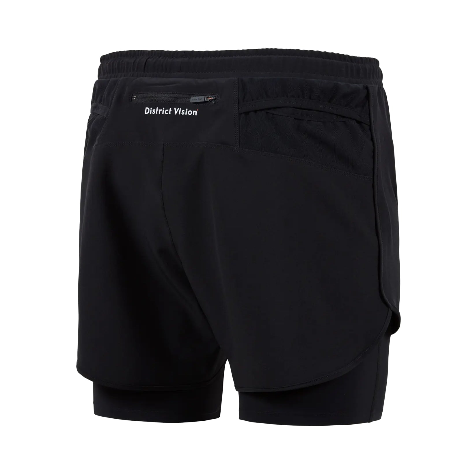 Men's Layered Pocketed Trail Shorts Black - Achilles Heel
