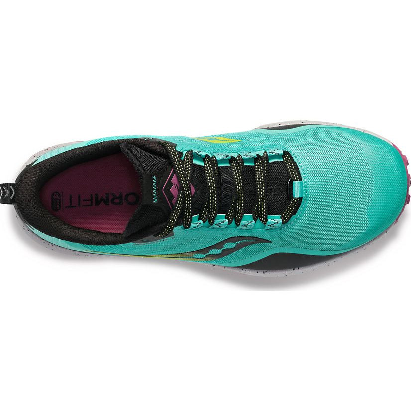 Saucony Women's Peregrine 12 Trail Running Shoes Cool Mint / Acid - achilles heel
