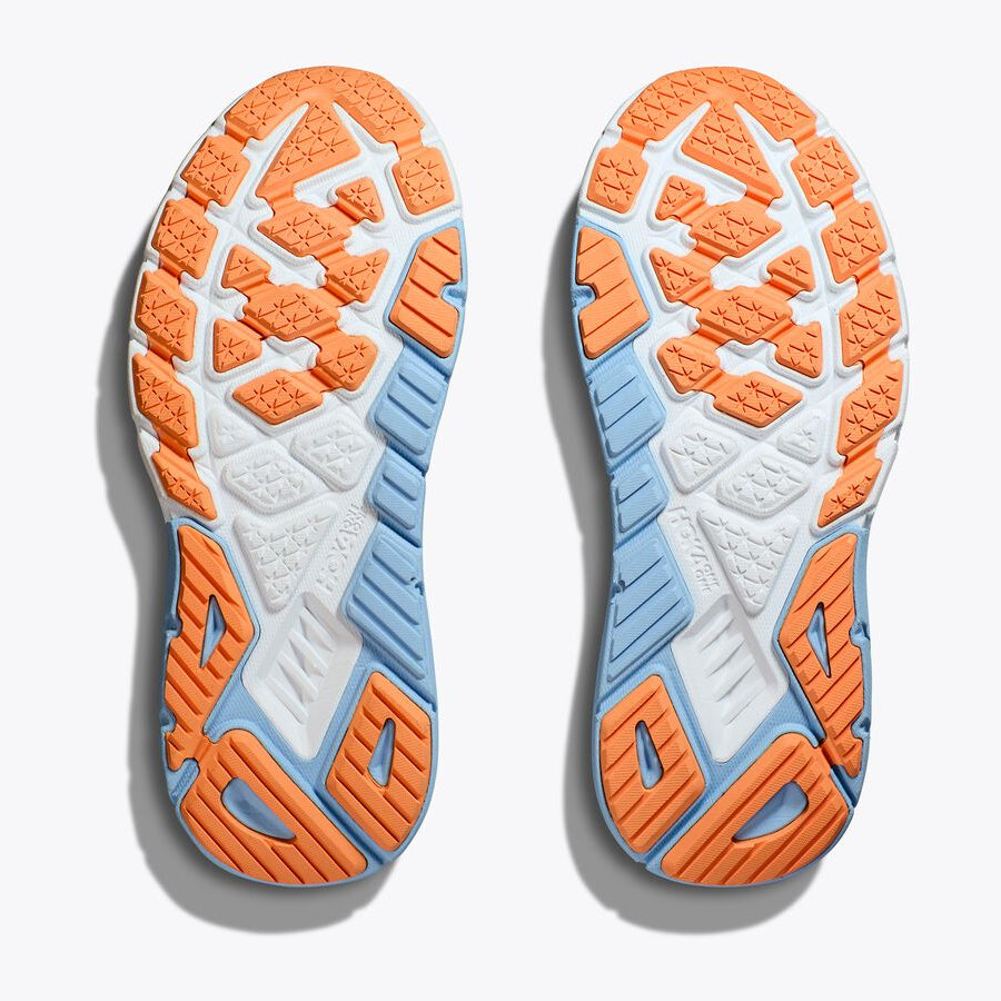 Hoka Women's Arahi 6 Wide Fit Running Shoes All Aboard / Coastal Sky - achilles heel