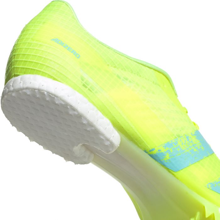 adidas Adizero MD Running Spikes Solar Yellow / Clear Aqua / Core Black - achilles heel
