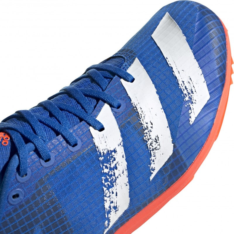 adidas Men's Distancestar Running Spikes Blue / Red / White - achilles heel