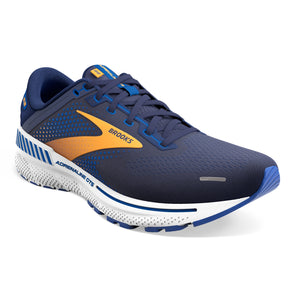 Brooks Men's Adrenaline GTS 22 Running Shoes Peacoat / Orange / White - achilles heel
