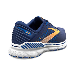 Brooks Men's Adrenaline GTS 22 Running Shoes Peacoat / Orange / White - achilles heel