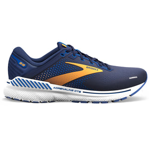 Brooks Men's Adrenaline GTS 22 Running Shoes Peacoat / Orange / White - achilles heel