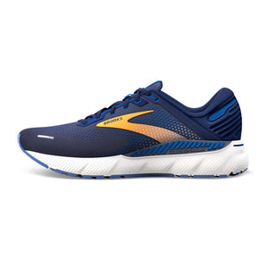 Brooks Men's Adrenaline GTS 22 Running Shoes Peacoat / Orange / White - achilles heel