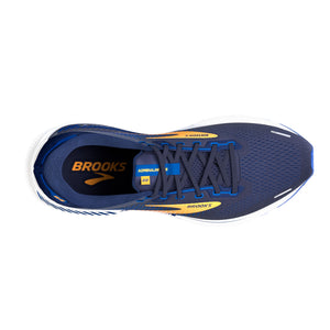 Brooks Men's Adrenaline GTS 22 Running Shoes Peacoat / Orange / White - achilles heel