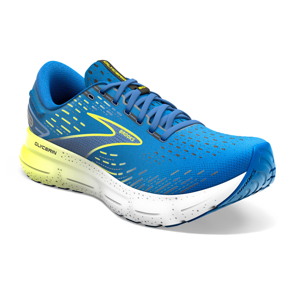 Brooks Men's Glycerin 20 Running Shoes Blue / Nightlife / White - achilles heel