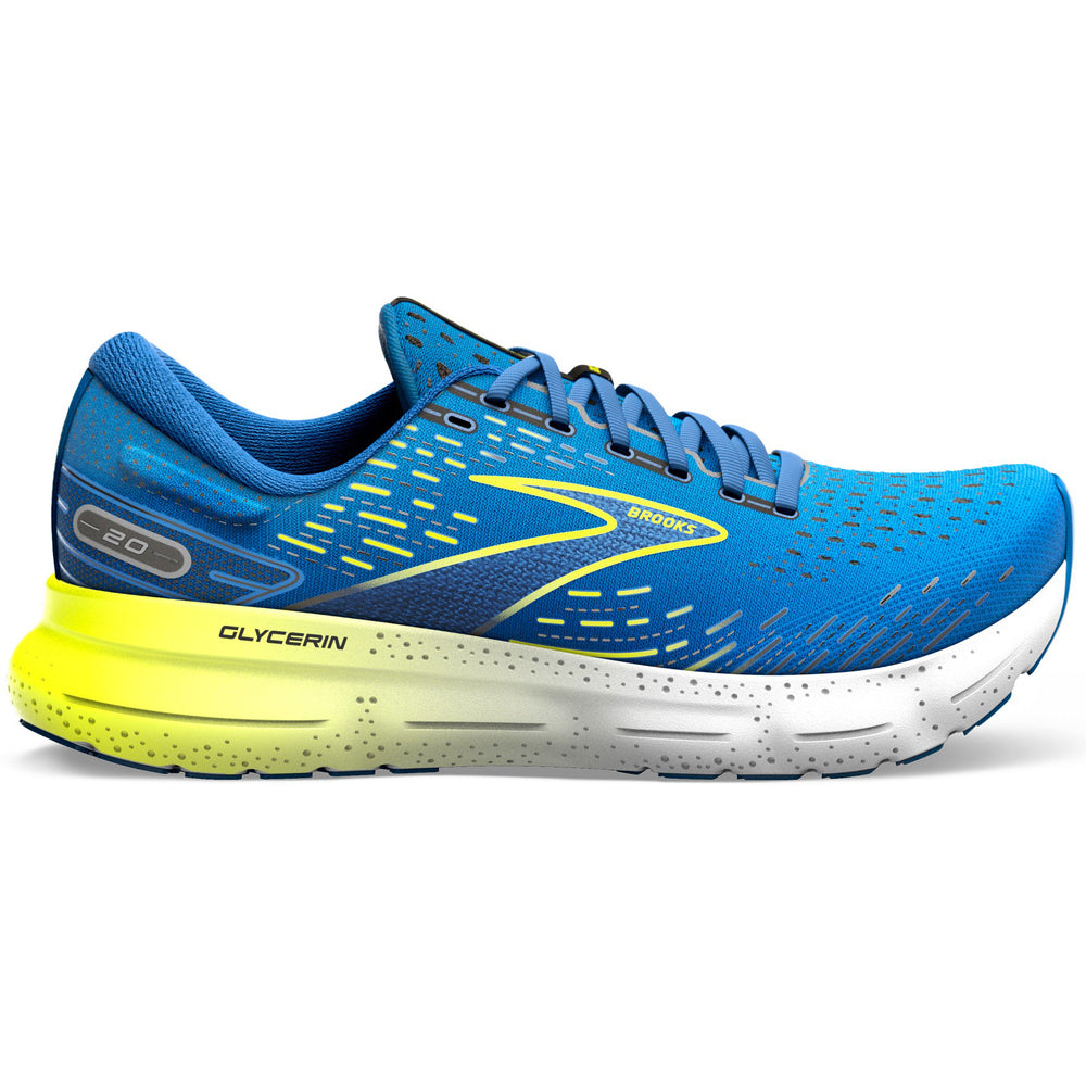 Brooks Men's Glycerin 20 Running Shoes Blue / Nightlife / White - achilles heel