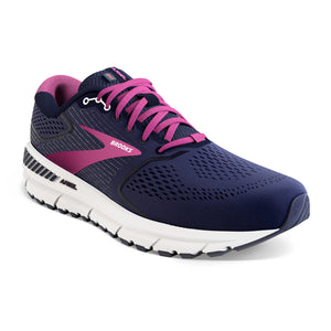 Brooks Women's Ariel 20 Running Shoes Peacoat / Vivid Viola / White - achilles heel