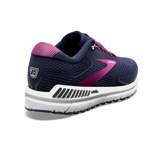 Brooks Women's Ariel 20 Running Shoes Peacoat / Vivid Viola / White - achilles heel