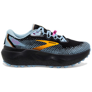 Brooks Women's Caldera 6 Trail Running Shoes Black / Blue / Yellow - achilles heel