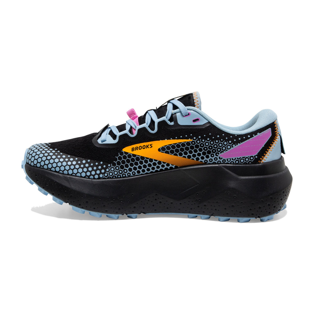 Brooks Women's Caldera 6 Trail Running Shoes Black / Blue / Yellow - achilles heel